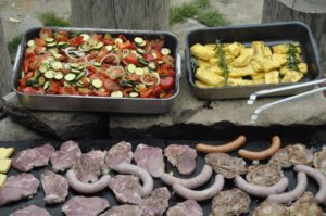 Firstfeier Häuser Brescia-San Polo und Villanders-PlunackerFesta di fine cantiere delle case Brescia-San Polo e Villandro-PlunackerTopping out ceremony of two new houses at archeoParc Val SenalesJuly 2016