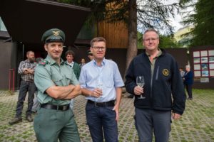 Eröffnung der neuen Ausstellung und ArealeInaugurazione delle nuove mostre e areeOpening of the new exhibitions and areasf.l.t.r. Michael Stofner, Herbert Niederfriniger, Rainald TirlerJuly 2017