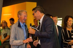 Eröffnung der neuen Ausstellung und ArealeInaugurazione delle nuove mostre e areeOpening of the new exhibitions and areasf.l.t.r. Karl Laterner, Arno KompatscherJuly 2017